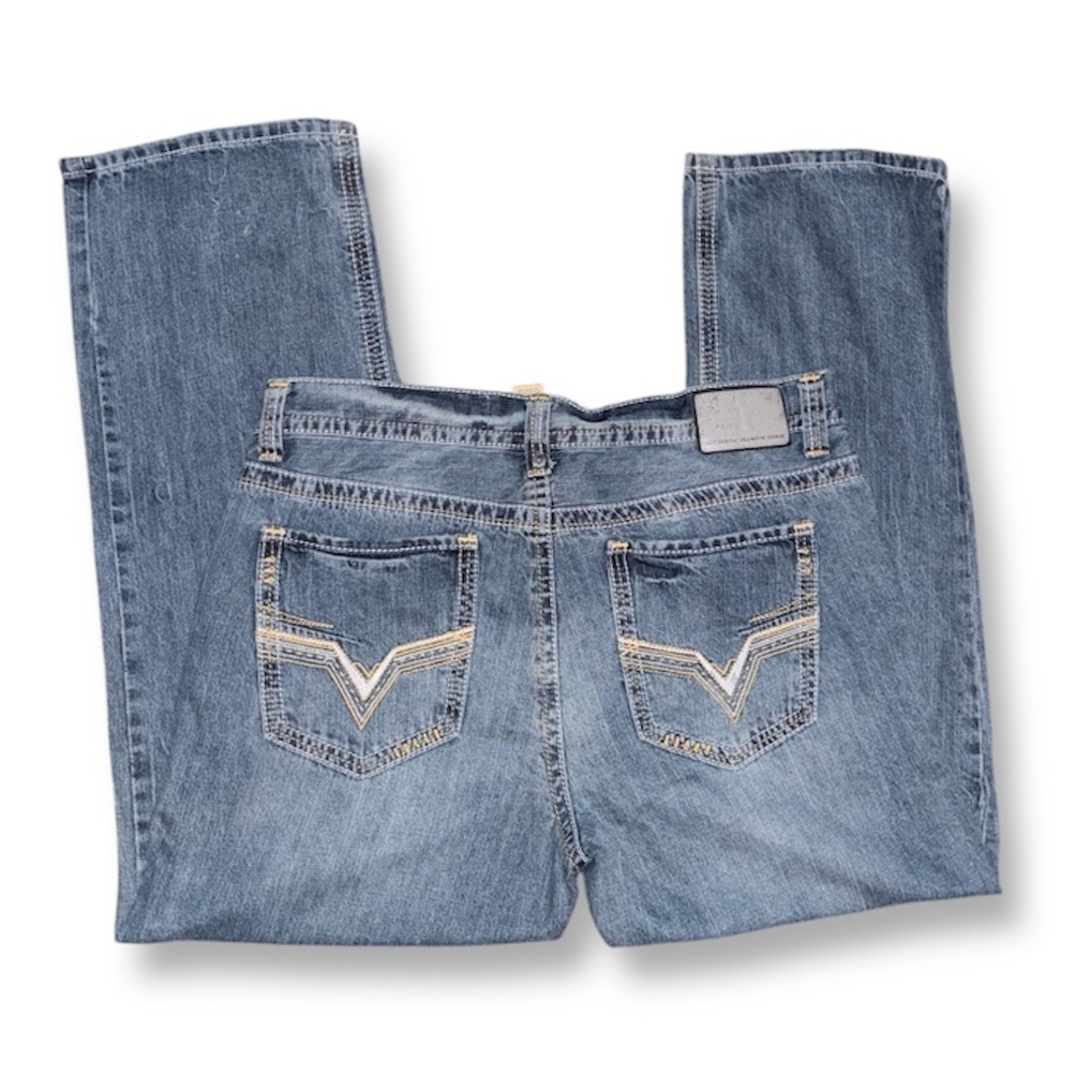 Y2K Vintage 2000s Men’s Faded Glory Relaxed Straight Leg Embroidered Denim Jeans